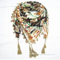 Cheap New Pavlovo Posad Russian Shawl with tassels Printing Matrioshka Wholesale